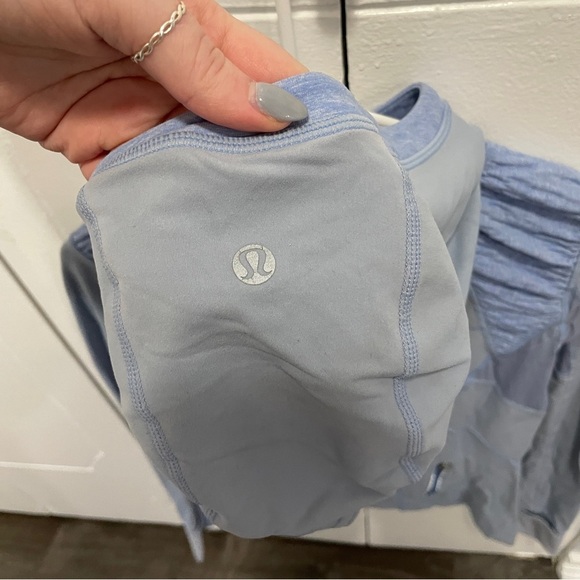 Lululemon Light Blue Hooded Pullover Jacket - Picture 6 of 11